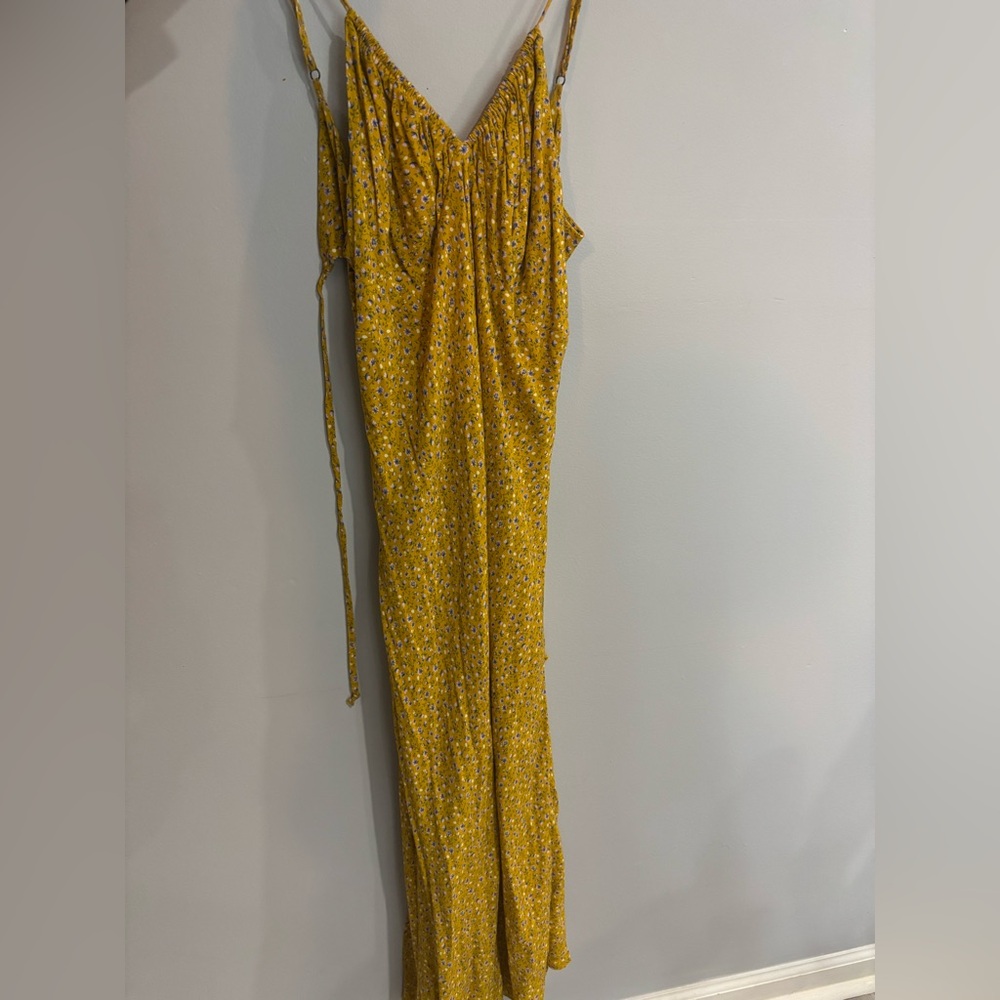 Wild Fable Mustard Floral Maxi Dress